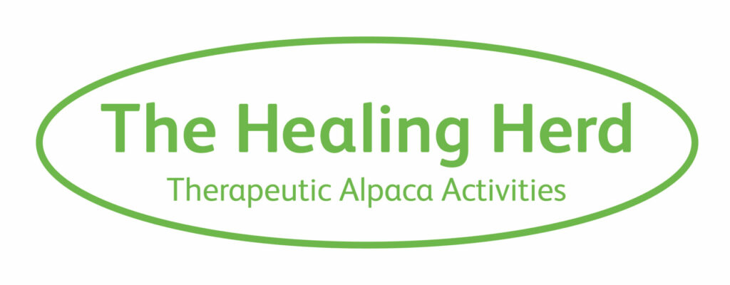 The Healing Herd Logo. Nether Wallop alpaca activities.